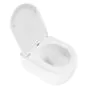 Унитаз подвесной Azario Rime 490х360х360 безободковый, система смыва «Скрытое Торнадо», в комплекте с быстросъемным сиденьем «Микролифт» (AZ-1683WHD) — фото №4