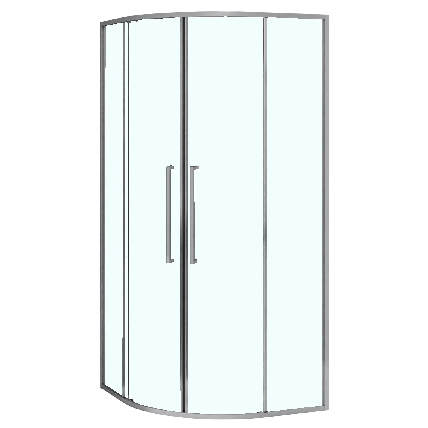 Душевое ограждение Azario SHANGHAI 900х900х1950 четверть круга, прозрачное стекло 6 мм, профиль графит матовый (AZ-S43-90-MGR-CL) — фото №1