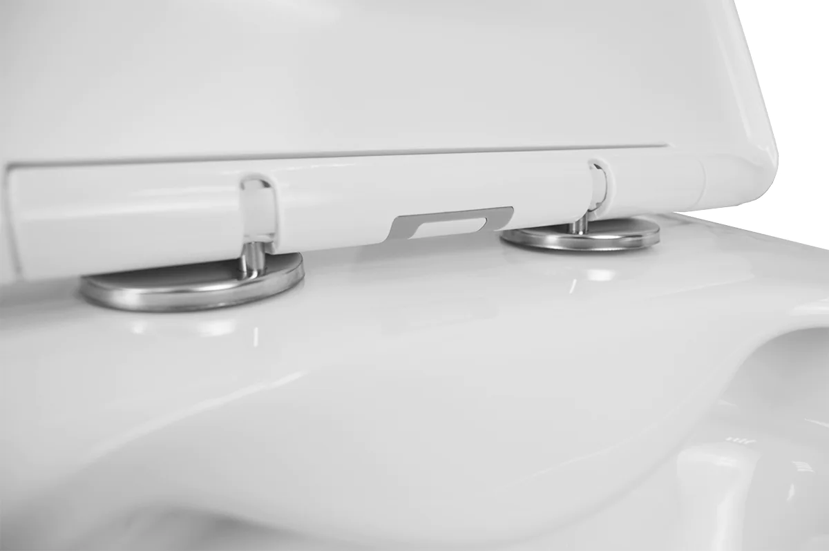 Унитаз подвесной Loranto TALAS 360х520х290 безoбодковый в комплекте с быстросъемным сиденьем микролифт, дюропласт (87268) — фото №11