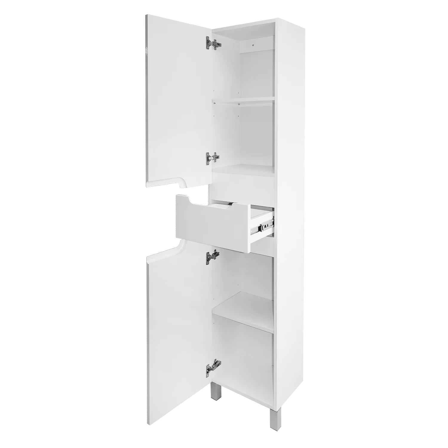 Пенал напольный Azario KANTRI 40 400х300х1900 левосторонний, белый глянцевый (CS00097261) — фото №2