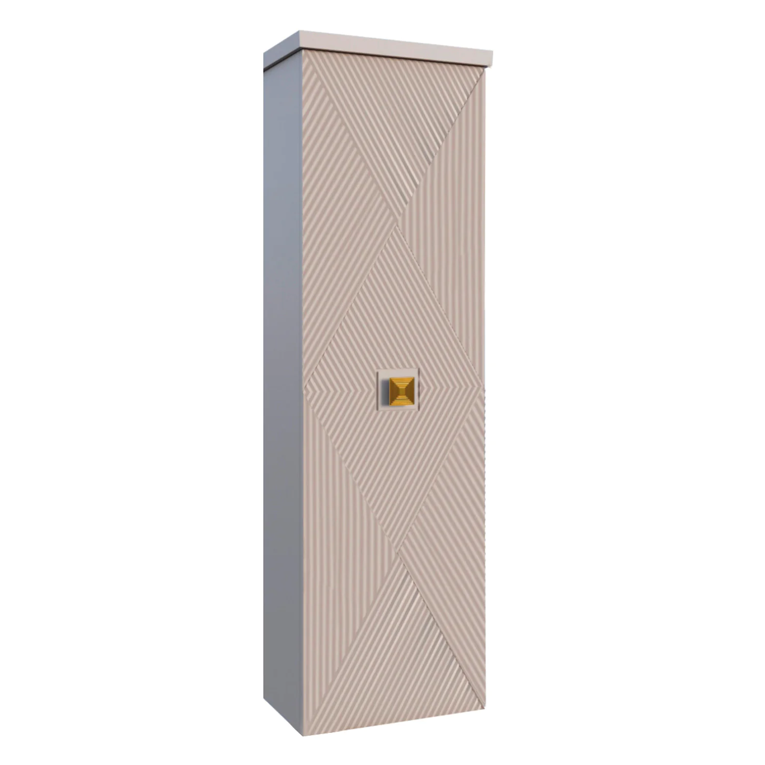 Пенал подвесной Azario ZENA 400х330х1350 правосторонний, кашемир, ручка золото (CS00097032) — фото №1