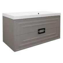 Комплект Тумба Azario ARMARIO 100/2 1000х450х585 подвесная, с раковиной CLASSIK 100, кашемир (CS00096973)