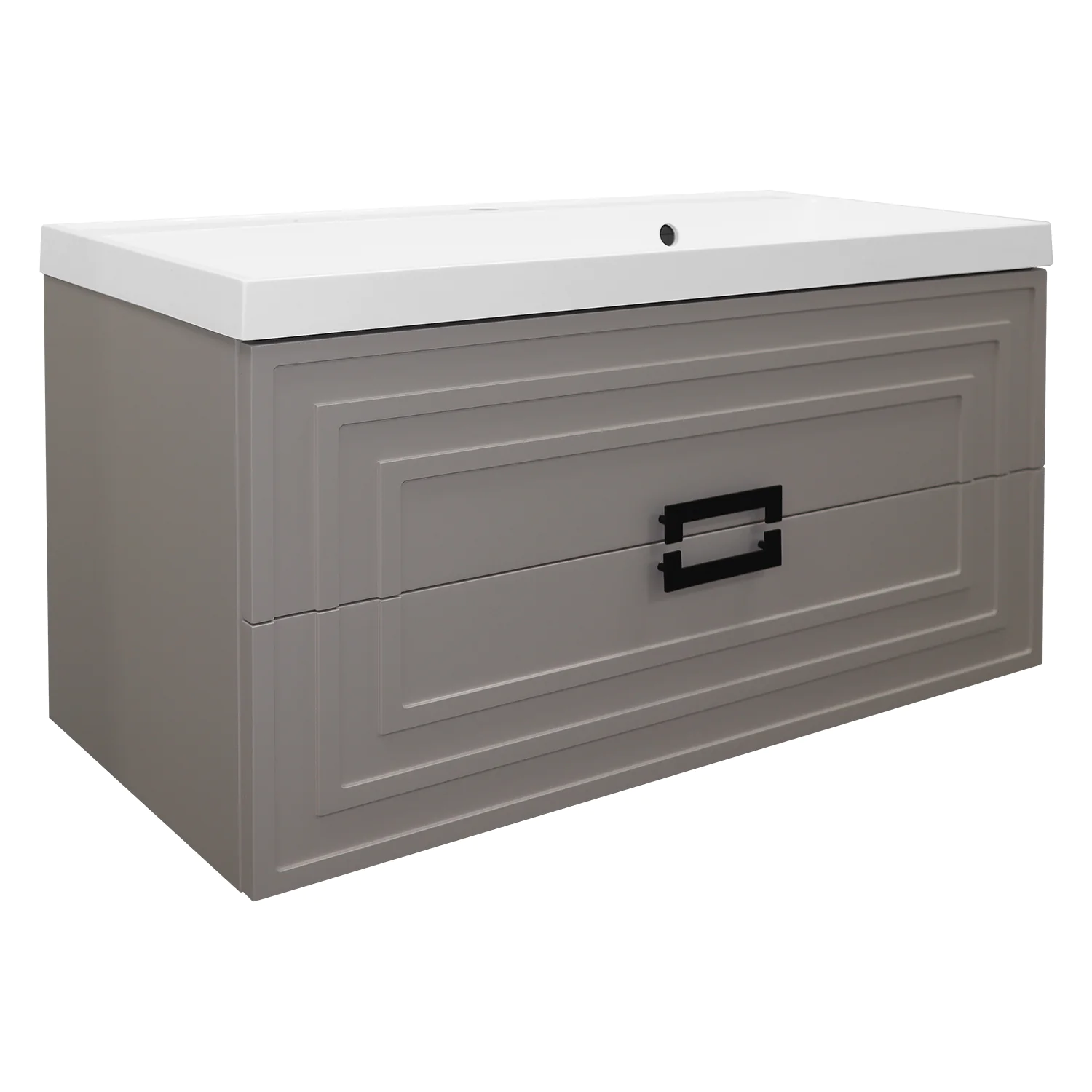 Комплект Тумба Azario ARMARIO 100/2 1000х450х585 подвесная, с раковиной CLASSIK 100, кашемир (CS00096973) — фото №1