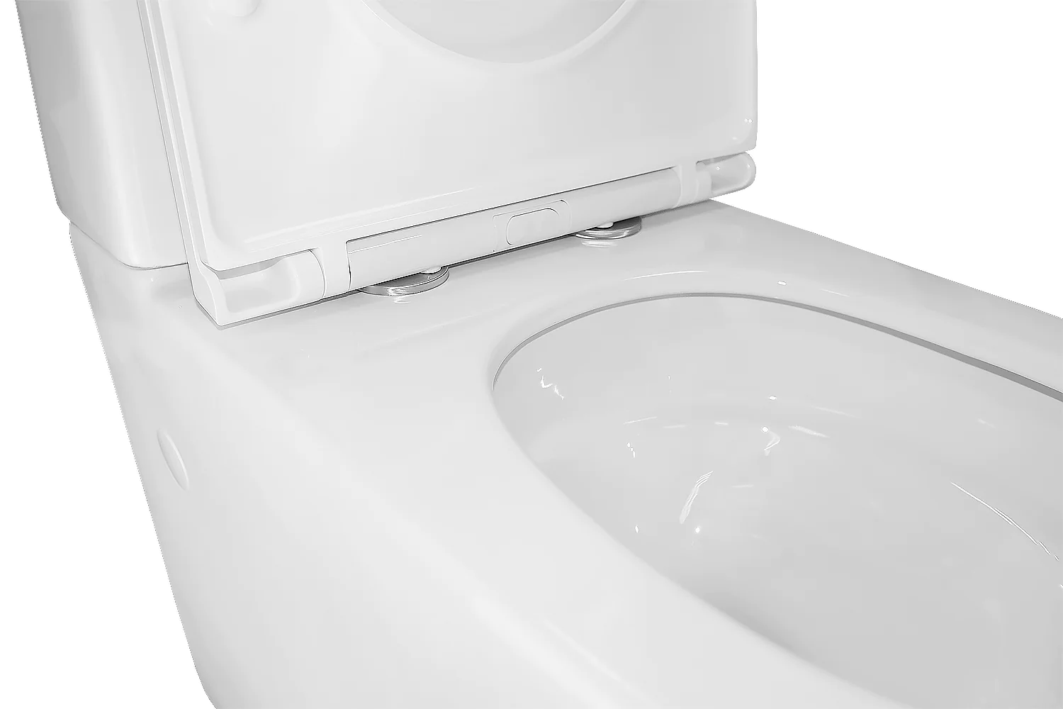 Унитаз-компакт Azario MIZEN 360х660х800 напольный, безободковый, смыв «Скрытое Торнадо», с быстросъемным сиденьем «Микролифт» (AZ-8300) — фото №7