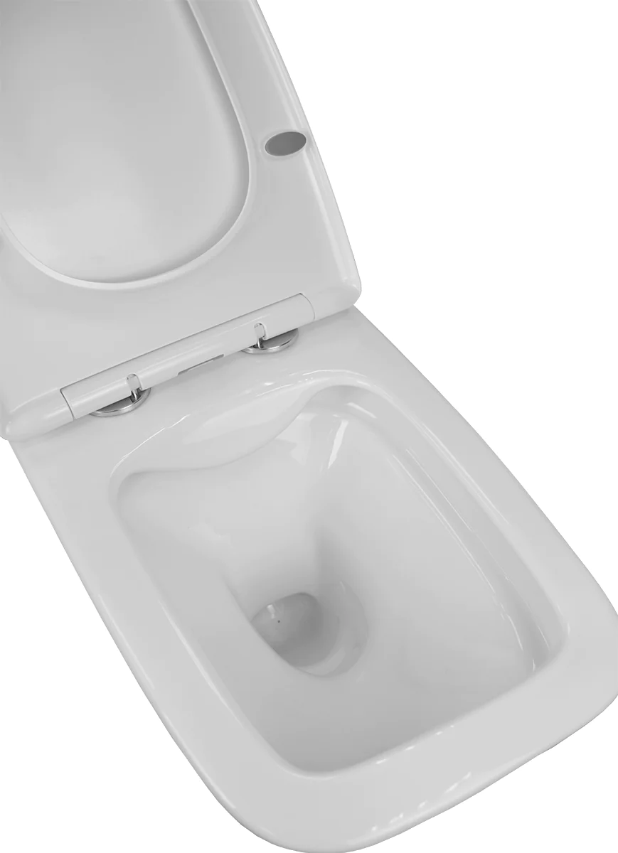 Унитаз подвесной Loranto TALAS 360х520х290 безoбодковый в комплекте с быстросъемным сиденьем микролифт, дюропласт (87268) — фото №5