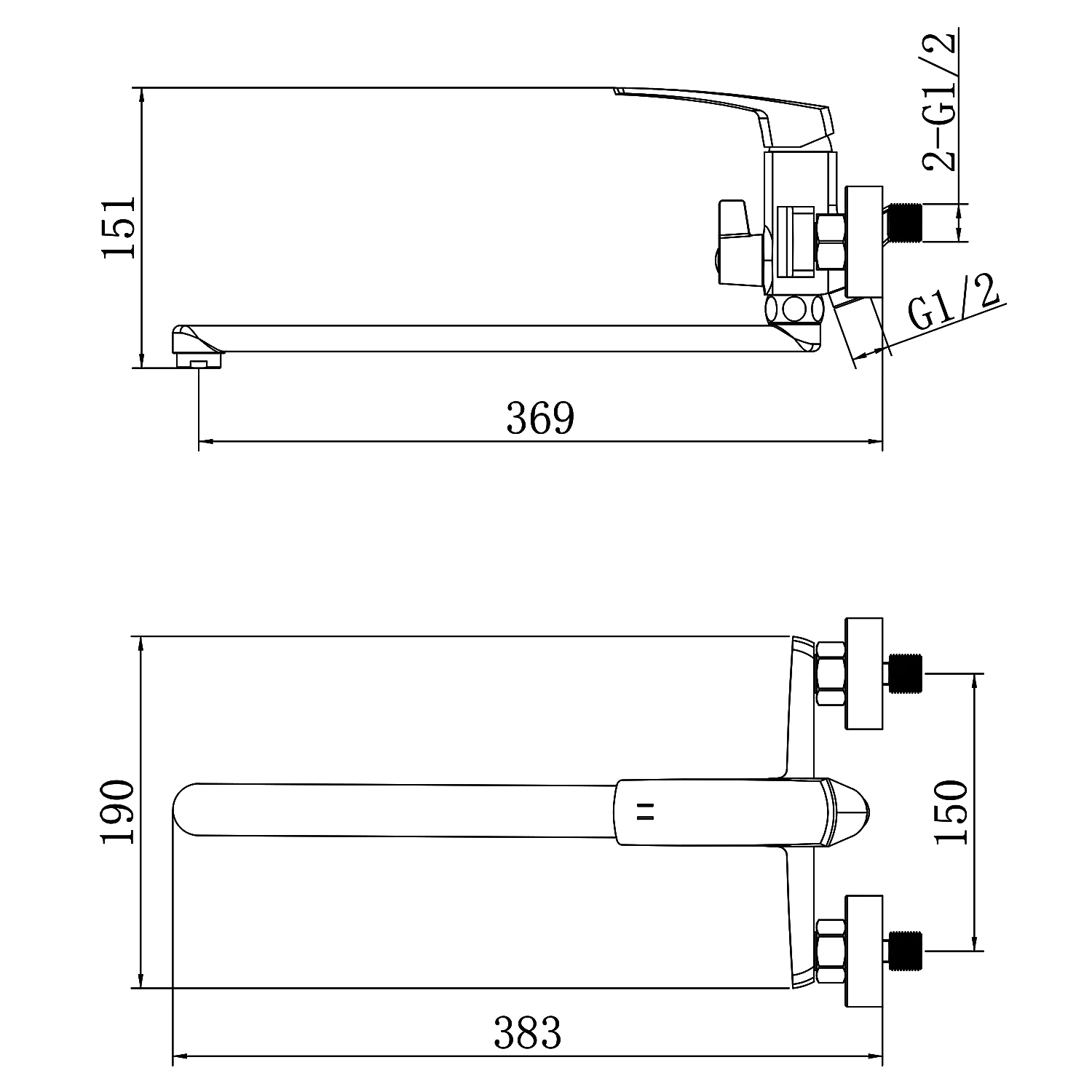 Смеситель для ванны Azario Conda керамический картридж, длинный излив, с ручным душем, шланг 150 см, золото матовое (AZ-K1711MG) — фото №8