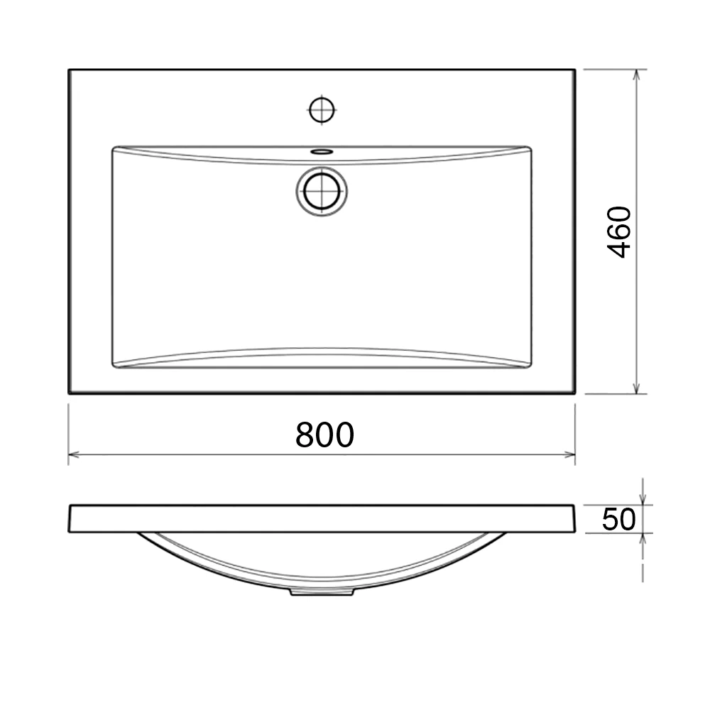 Комплект Тумба Azario KANTRI 80/2 800х460х650 подвесная, с раковиной Фостер 80, белый глянец (CS00097255) — фото №10