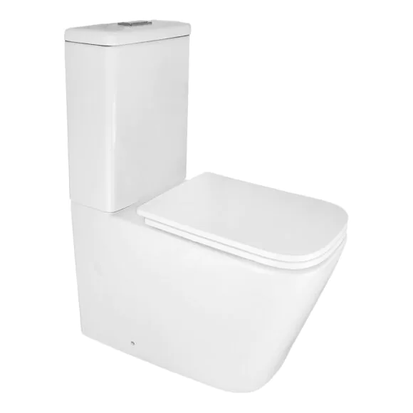 Унитаз-компакт Azario SAVIA 370х640х810 напольный, безободковый, система смыва Rimless, с быстросъемным сиденьем «Микролифт» (AZ-8303D-s)