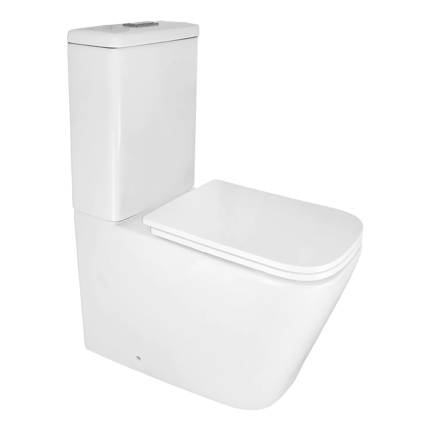 Унитаз-компакт Azario SAVIA 370х640х810 напольный, безободковый, система смыва Rimless, с быстросъемным сиденьем «Микролифт» (AZ-8303D-s) — фото №1