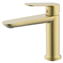 Cмеситель для раковины Azario Alanti керамический картридж, золото матовое (AZ-K1032MG)