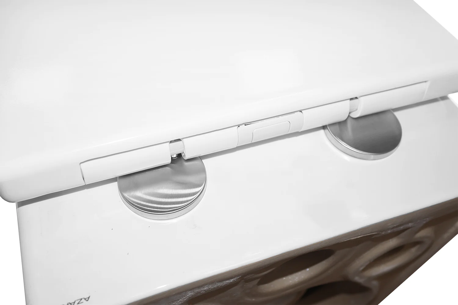 Унитаз подвесной Azario BONELLE 345х490х350 безободковый, смыв «Торнадо», с быстросъемным сиденьем микролифт (AZ-2801E) — фото №10