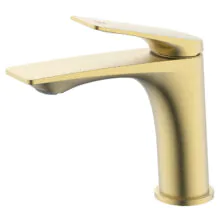 Cмеситель для раковины Azario Lursy керамический картридж, золото матовое (AZ-K1049MG)