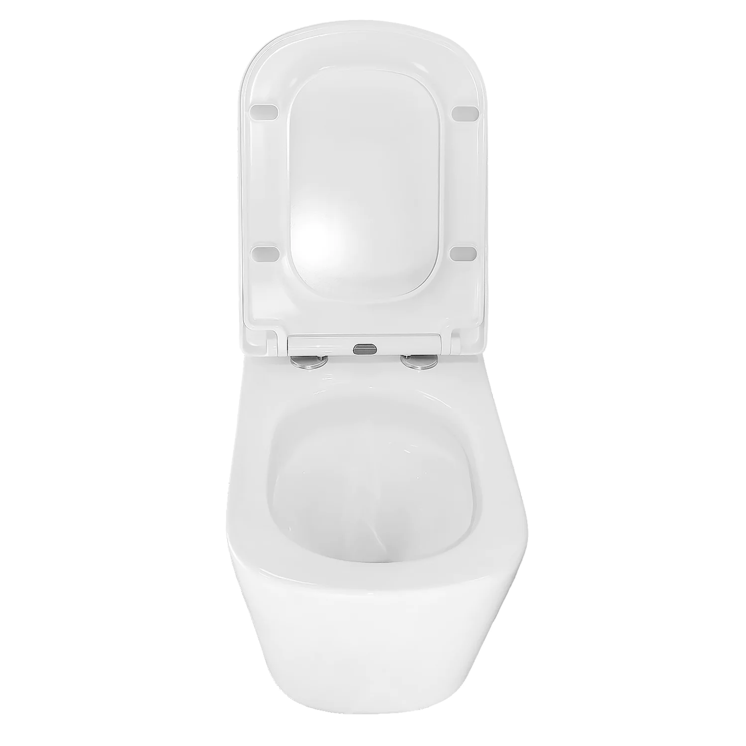 Унитаз подвесной Azario Vesper 360х510х365 безободковый, слив «Скрытое Торнадо», с быстросъемным сиденьем микролифт (AZ-1373WH) — фото №5