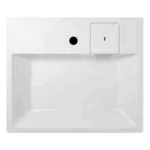 Раковина Azario SHARP NEW 600х500х90 литьевой мрамор, сифон в комплекте, белый (CS00105718)