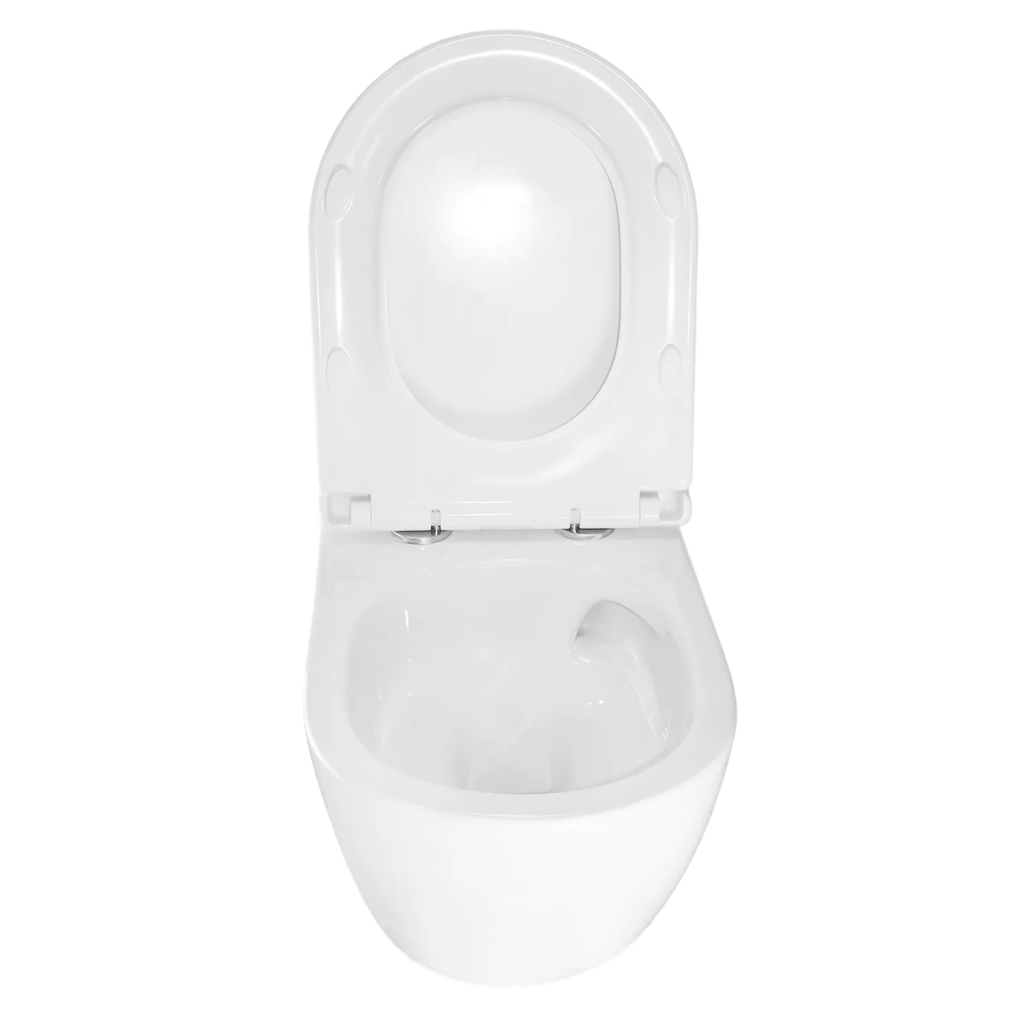 Унитаз подвесной Azario BONELLE 345х490х350 безободковый, смыв «Торнадо», с быстросъемным сиденьем микролифт (AZ-2801E) — фото №5