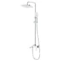 Душевая система Azario Lursy с квадратным тропическим душем, керамический картридж, шланг 150 см, хром (AZ-K2349)