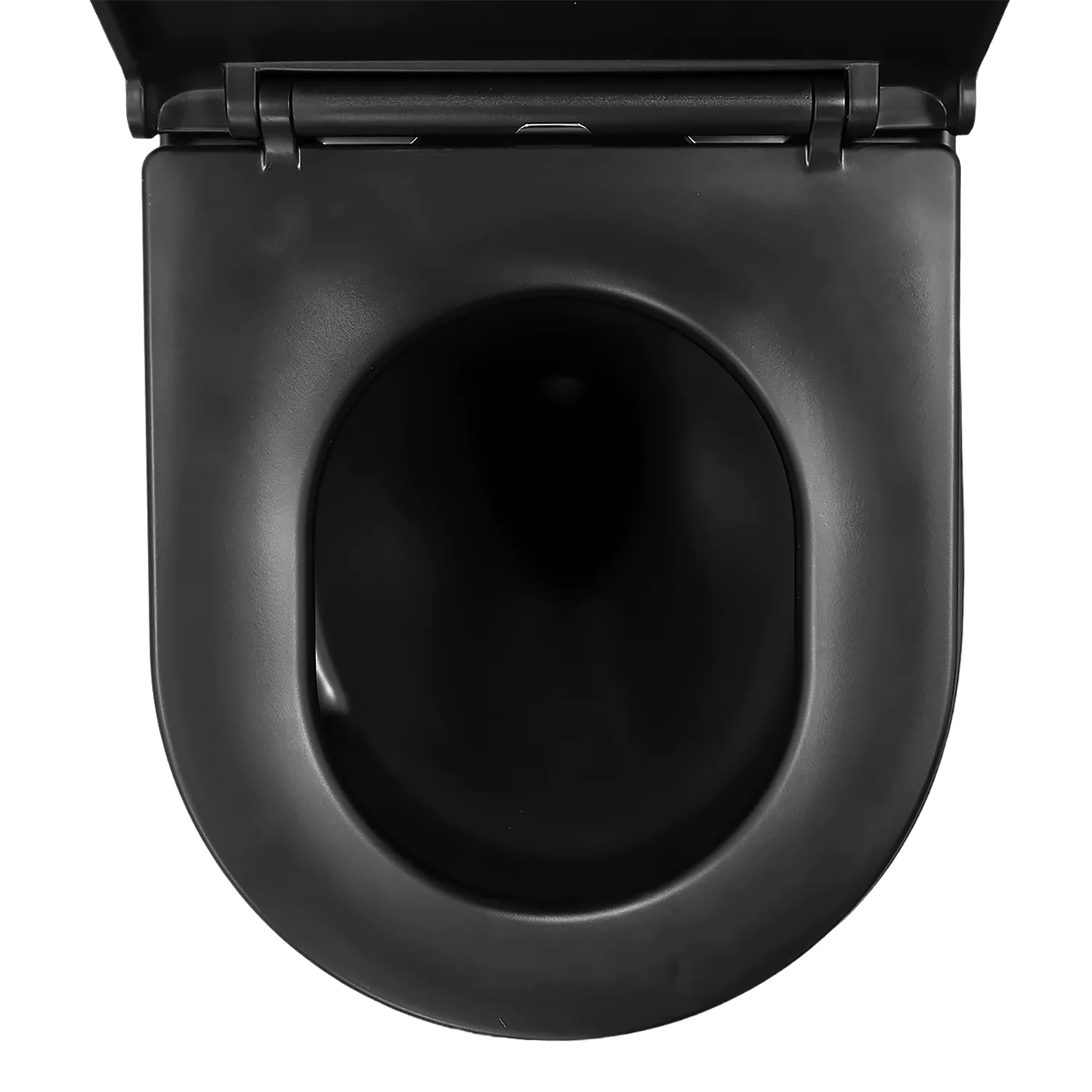 Унитаз подвесной Azario Grado 370х490х360 безободковый, слив «Скрытое Торнадо», с быстросъемным сидением микролифт, черный матовый (AZ-0046-UQ3-MB) — фото №8