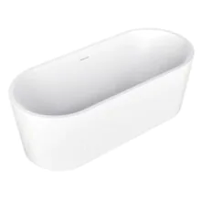 Ванна акриловая Azario Reflejo 1700х750х585 отдельностоящая, в комплекте с сифоном и металлической рамой (AZ-8697-1.7)