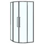 Душевое ограждение Azario SHANGHAI 900х900х1950 четверть круга, прозрачное стекло 6 мм, профиль черный матовый (AZ-S43-90-MB-CL)