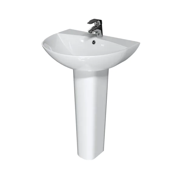 Раковина Azario VIADA 560х470х805 на пьедестале, белый (AZ-5001)