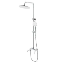 Душевая система Azario Alanti с круглым тропическим душем, керамический картридж, шланг 150 см, хром (AZ-K2332)