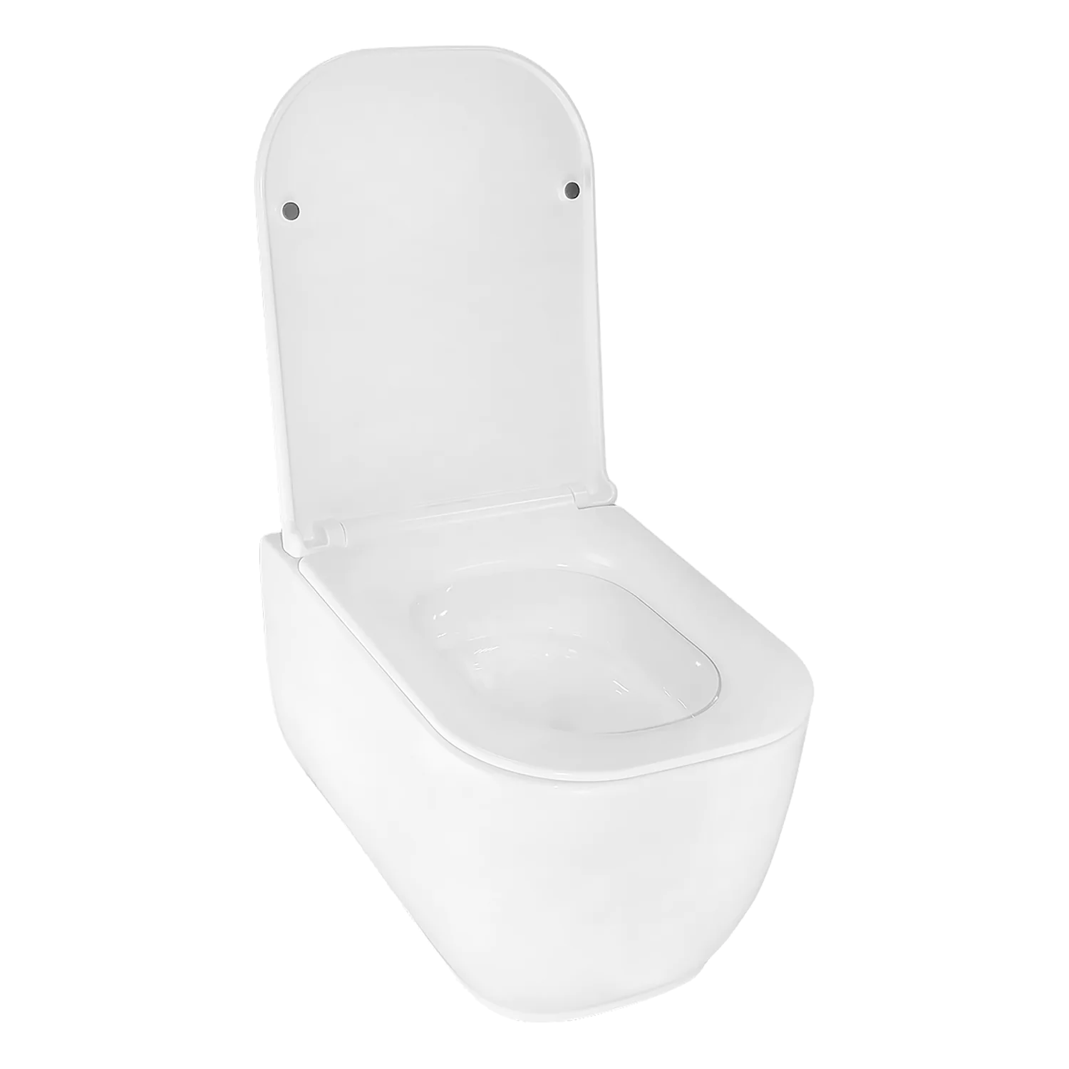 Унитаз подвесной Azario RIANO 350х490х350 безободковый, слив «Скрытое Торнадо», с быстросъемным сиденьем микролифт (AZ-2808E) — фото №3