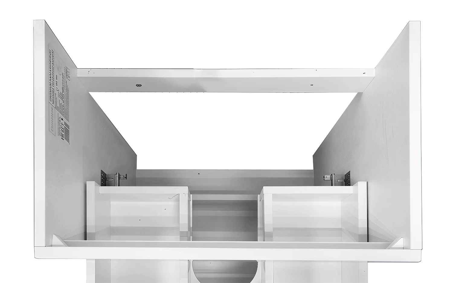 Комплект Тумба Azario KANTRI 60/2Н 605х405х870 напольная, с раковиной Фостер 60, белый глянец (CS00097250) — фото №5