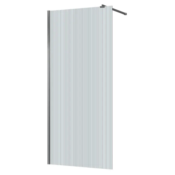 Душевая перегородка Azario Walk-in 900х1950 рифленое стекло 8 мм, профиль графит матовый (AZ-251-90-MGR-CRF)