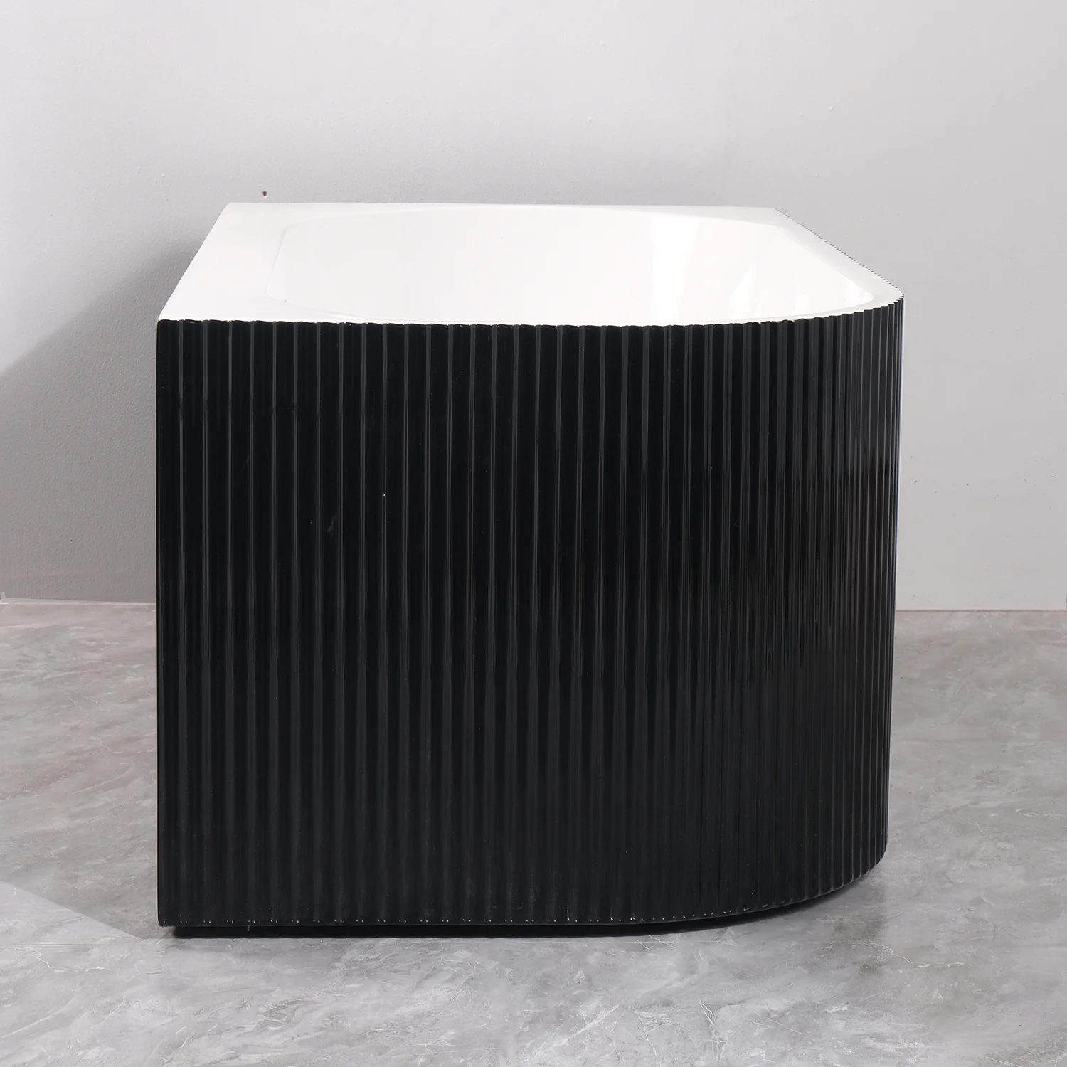 Ванна акриловая Azario LAGO BLANCO BLACK 1700х750х580 пристенная, правосторонняя, в комплекте с сифоном и металлической рамой, белый глянец/черный матовый (AZ-6724-1CRB 17075) — фото №13