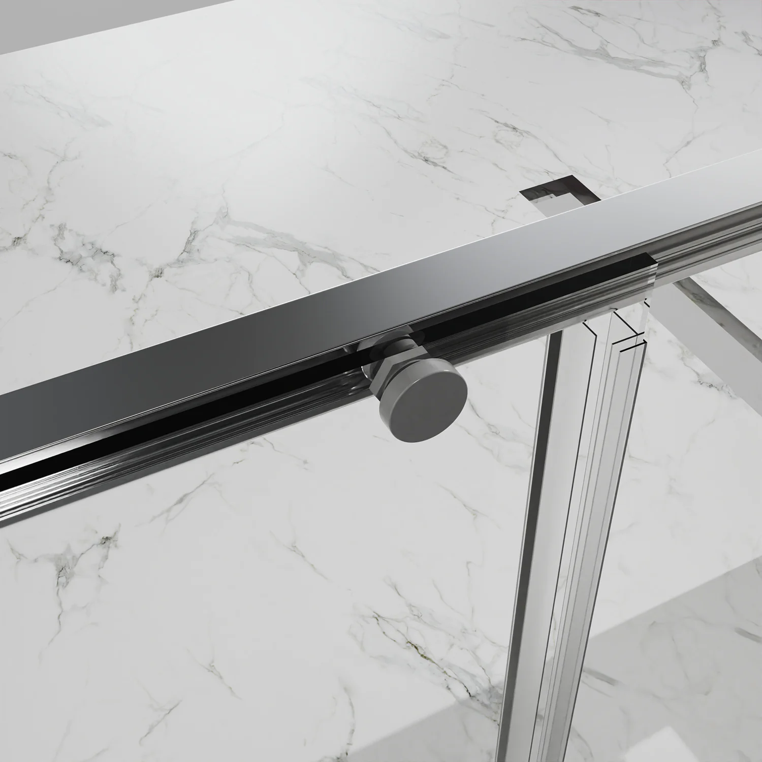 Душевая дверь Azario SHANGHAI 1400х1950 раздвижная, прозрачное стекло 6 мм, профиль черный матовый (AZ-Y43-140-MB-CL) — фото №5