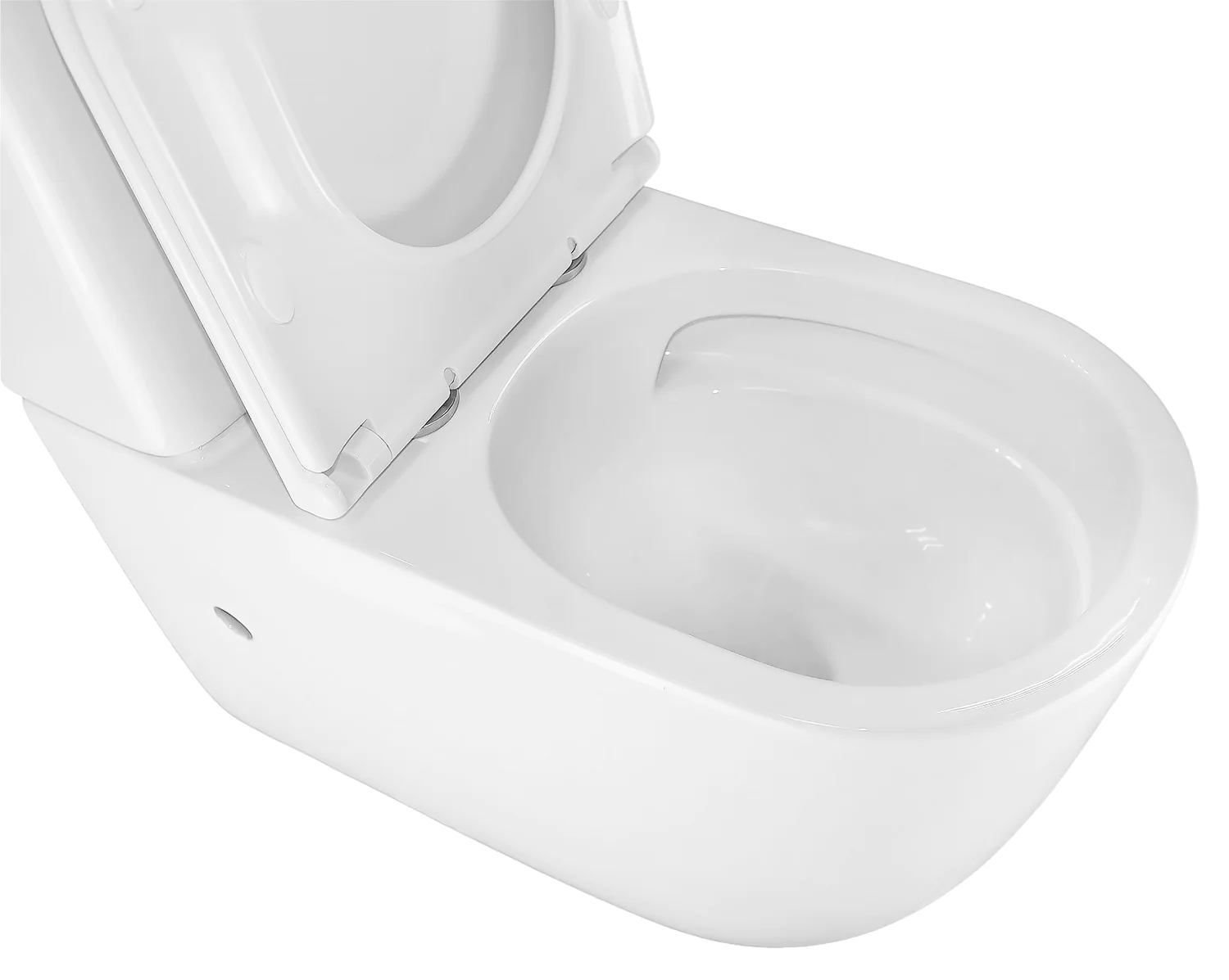 Унитаз-компакт Azario RIANO 355х620х790 напольный, безободковый, слив «Торнадо» с быстросъемным сиденьем «Микролифт» (AZ-1307A) — фото №6