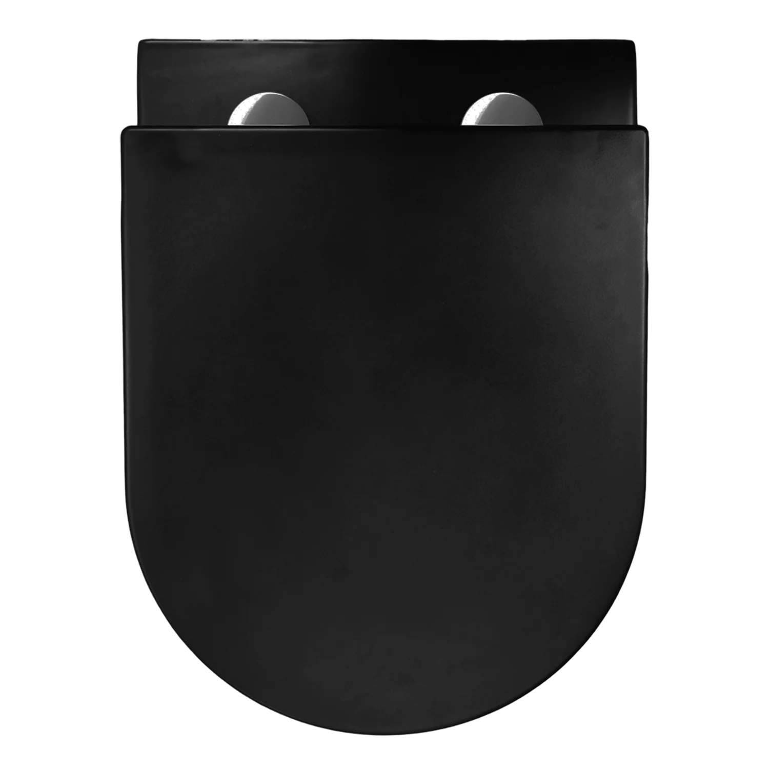 Унитаз подвесной Azario Grado 370х490х360 безободковый, слив «Скрытое Торнадо», с быстросъемным сидением микролифт, черный матовый (AZ-0046-UQ3-MB) — фото №9