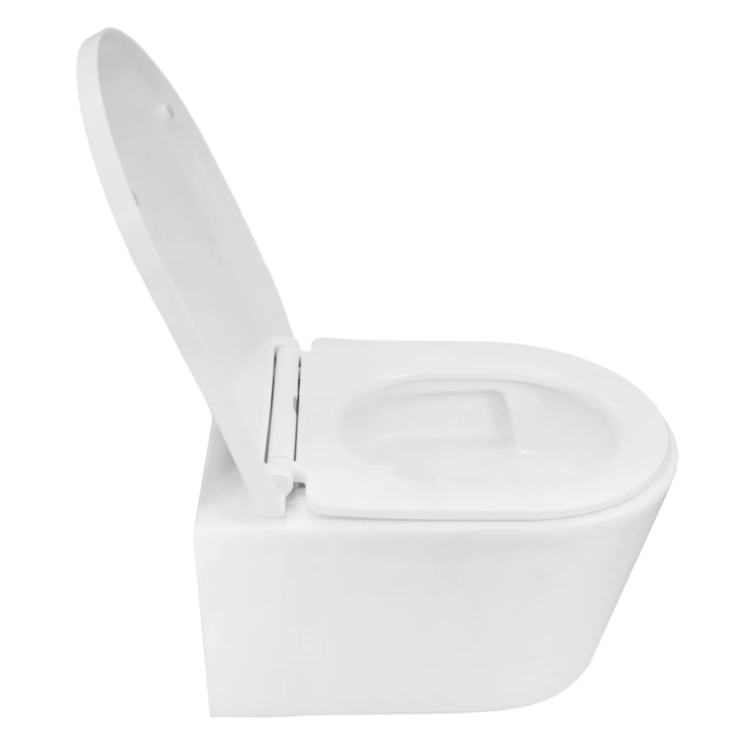 Унитаз подвесной Azario Velo 490х360х360 безободковый, система смыва «Скрытое Торнадо», с быстросъемным сиденьем «Микролифт» (AZ-1273WHD) — фото №4