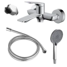 Смеситель для ванны Azario Lursy с ручным душем, керамический картридж, шланг 150 см, хром (AZ-K3049)
