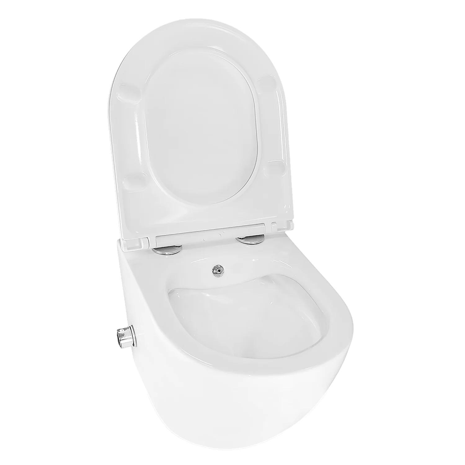 Унитаз подвесной Azario Grado 365х495х365 безободковый, с функцией биде, с быстросъемным сиденьем микролифт (AZ-046E-NR) — фото №4