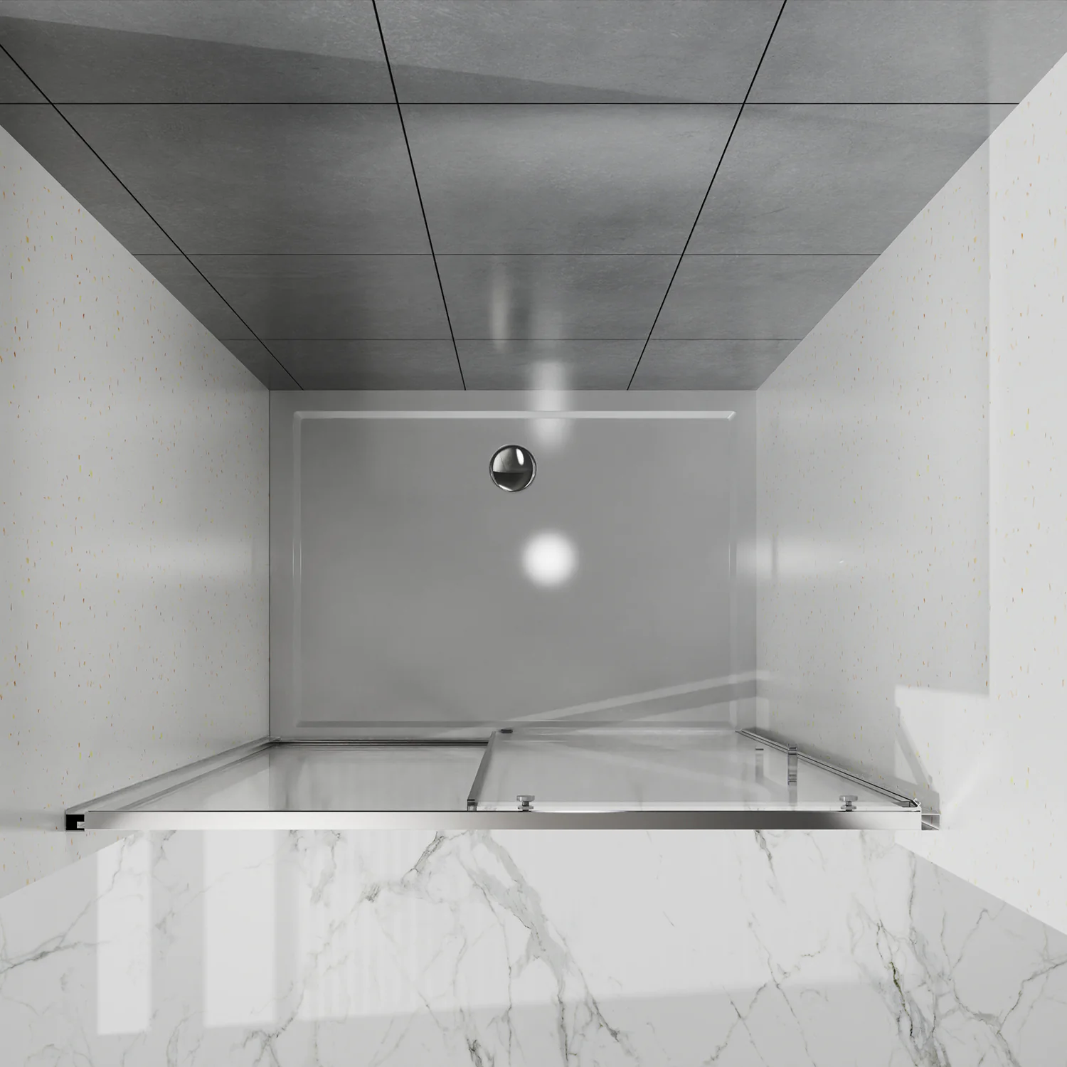 Душевая дверь Azario SHANGHAI 1200х1950 раздвижная, прозрачное стекло 6 мм, профиль черный матовый (AZ-Y43-120-MB-CL) — фото №3