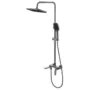 Душевая система Azario Conda с квадратным тропическим душем, керамический картридж, шланг 150 см, графит (AZ-K2411GR)