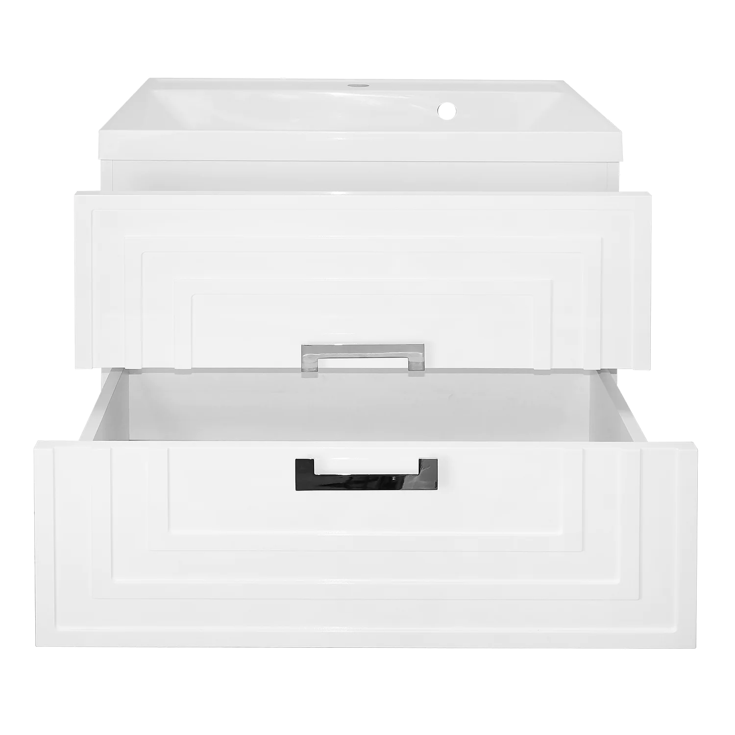 Комплект Тумба Azario ARMARIO 70/2 700х450х585 подвесная, с раковиной CLASSIK 70, белый глянцевый (CS00096970) — фото №4