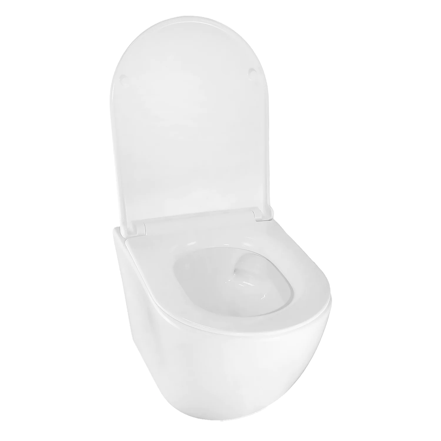 Унитаз подвесной Azario BONELLE 345х490х350 безободковый, смыв «Торнадо», с быстросъемным сиденьем микролифт (AZ-2801E) — фото №3