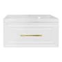 Комплект Тумба Azario LAURA 80/1 800х450х455 подвесная, с раковиной CLASSIK 80, белый глянцевый, фурнитура золото (CS00104009) — фото №3