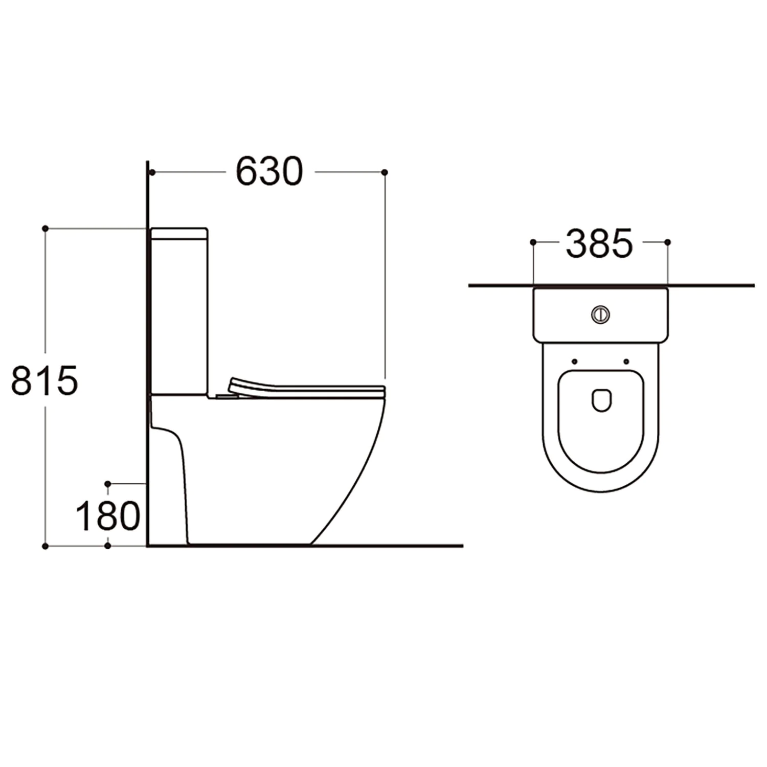 Унитаз-компакт Azario LEVITA 630х385х815 напольный, безободковый, система смыва «Скрытое Торнадо», с быстросъемным сиденьем «Микролифт» ( AZ-2903T) — фото №14