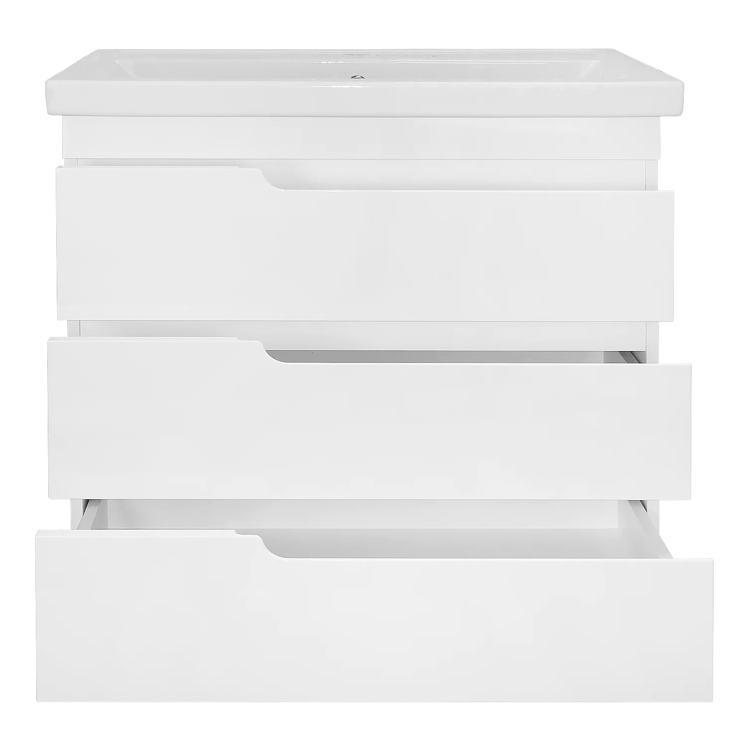 Комплект Тумба Azario KANTRI 80/3Н 800х460х870 напольная, с раковиной Фостер 80, белый глянец (CS00097257) — фото №4