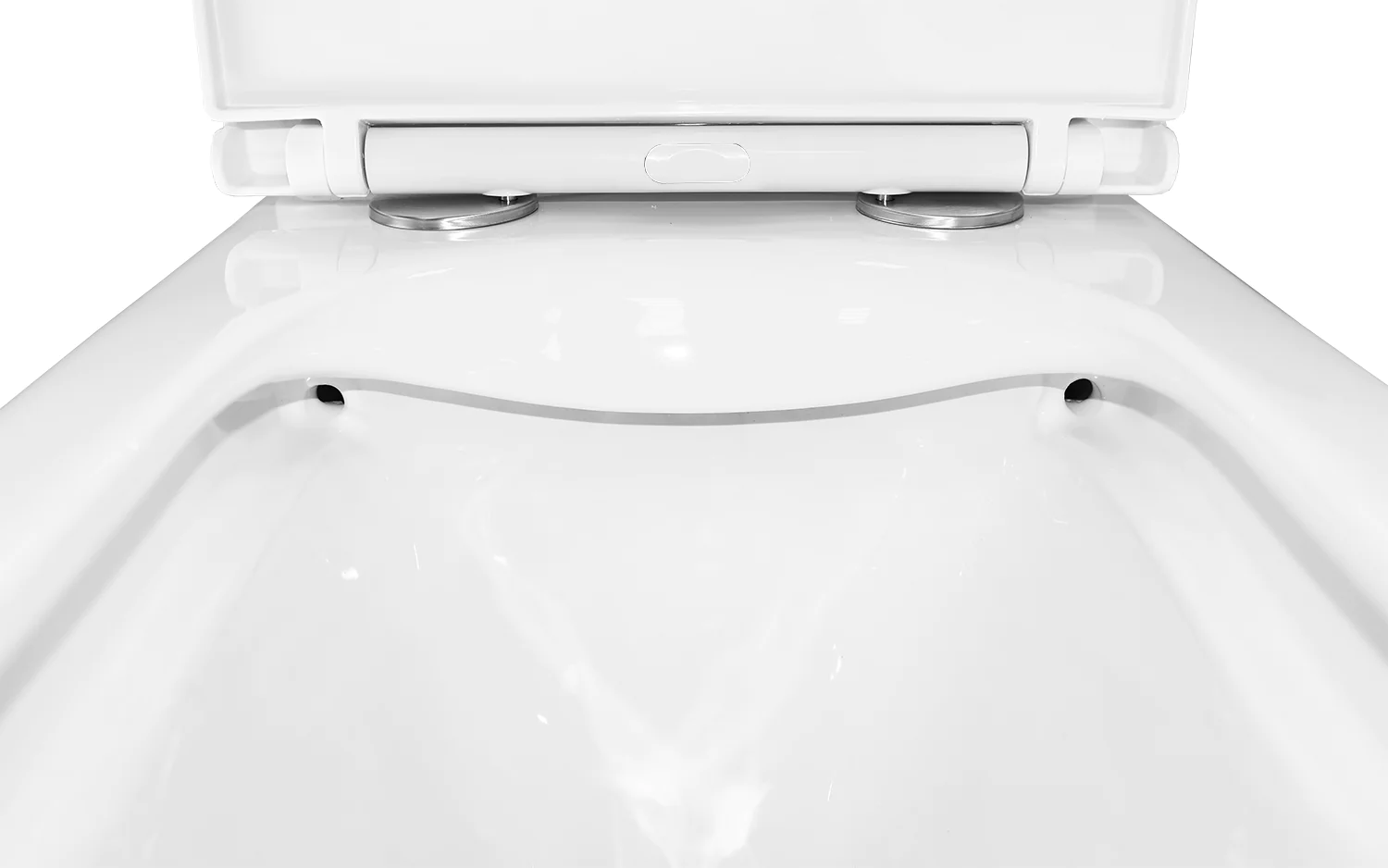 Унитаз-компакт Azario Quadro 340х605х810 напольный, безободковый, с быстросъемным сиденьем микролифт, дюропласт (AZ-2175-1) — фото №6