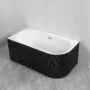Ванна акриловая Azario LAGO BLANCO BLACK 1700х750х580 пристенная, левосторонняя, в комплекте с сифоном и металлической рамой, белый глянец/черный матовый (AZ-6724-1CLB 17075) — фото №4