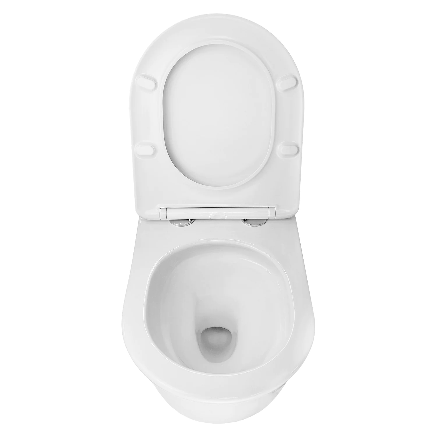 Унитаз подвесной Azario LISTA 490х365х340 безободковый, система смыва «Скрытое Торнадо», с быстросъемным сиденьем «Микролифт» (AZ-1177T) — фото №3