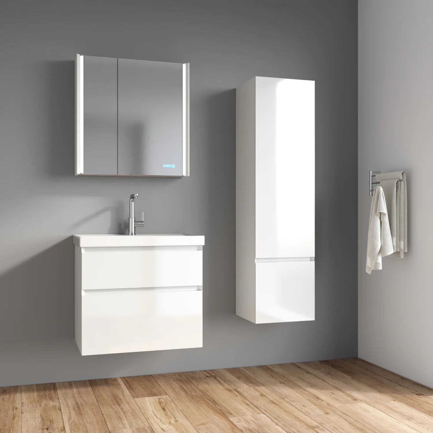 Комплект тумба Azario Velluto 60 600х450х660 подвесная, с раковиной Астория 60, белый матовый (CS00097535) — фото №9