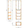 Пенал напольный Azario KANTRI 50/3 500х35х1900, белый глянец (CS00097266)(CS00097265) — фото №7