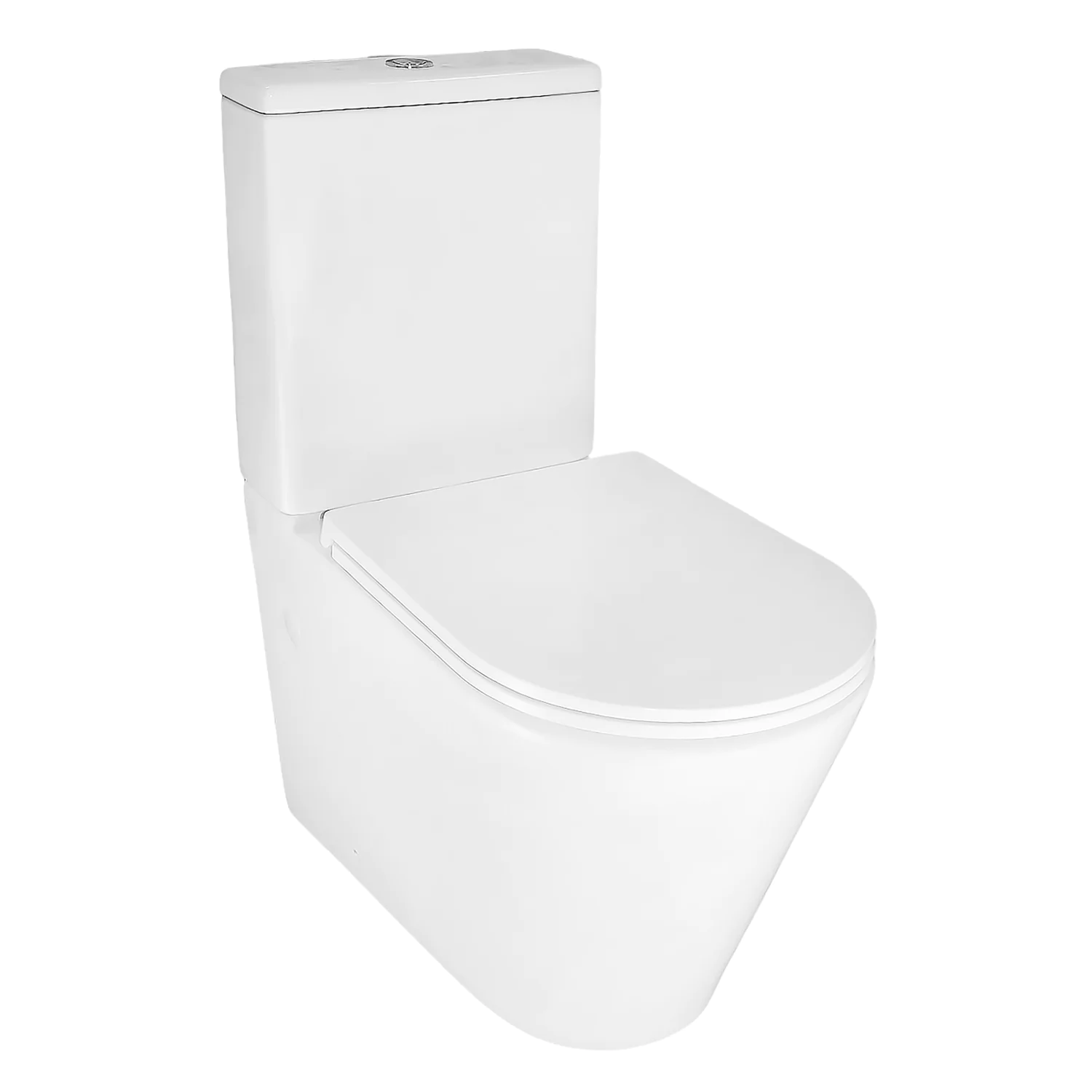 Унитаз-компакт Azario MIZEN 360х660х800 напольный, безободковый, смыв «Скрытое Торнадо», с быстросъемным сиденьем «Микролифт» (AZ-8300) — фото №2