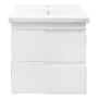 Комплект Тумба Azario KANTRI 60/2 605х405х650 подвесная, с раковиной Фостер 60, белый глянец (CS00097248) — фото №3
