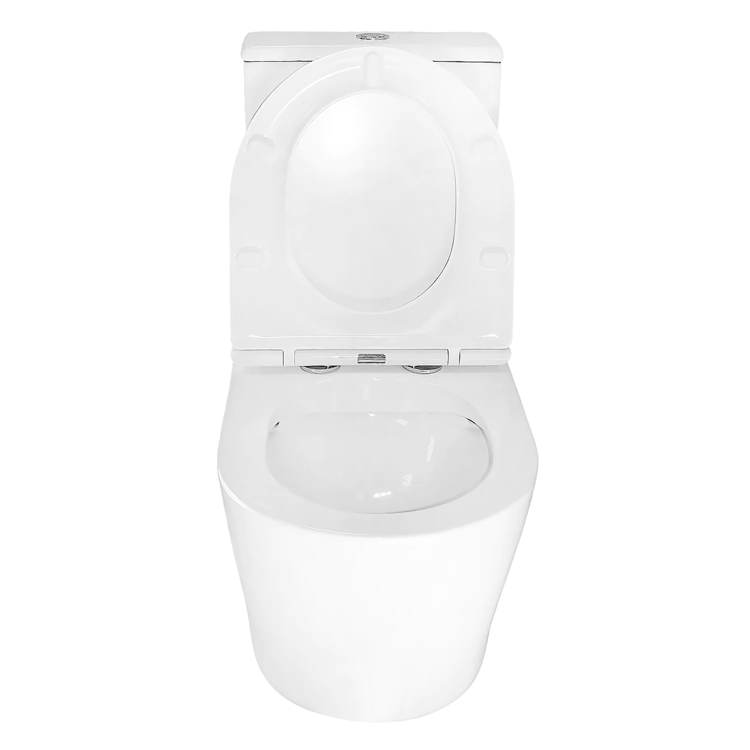 Унитаз-компакт Azario LANDER 410х665х835 напольный, безободковый, в комплекте с быстросъемным сиденьем «Микролифт» (AZ-1299A) — фото №5